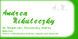 andrea mikuleczky business card